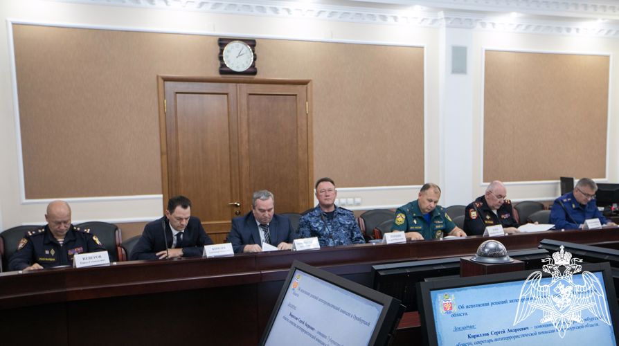 Врио начальника Управления Росгвардии по Оренбургской области принял участие в заседании антитеррористической комиссии и оперативного штаба