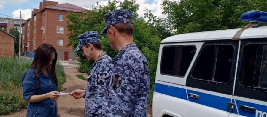 В Оренбуржье  росгвардейцы проводят профилактическую акцию «Безопасный отпуск»