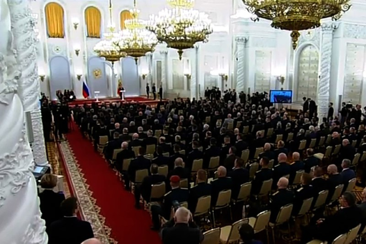 Росгвардейцы стали участниками торжественного приема Президента России в Кремле
