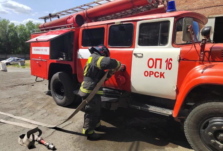 В орском филиале вневедомственной охраны Росгвардии прошли межведомственные пожарно-тактические занятия
