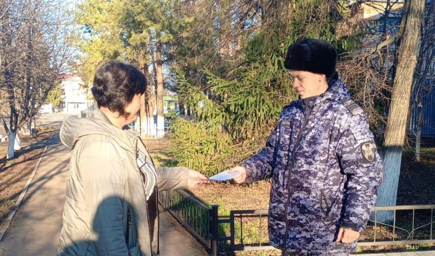 Росгвардейцы провели акцию «Безопасный Новый год»
